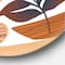 Designart - Tropical Leaf Silhouettes and Shapes I - Modern Metal Circle Wall Art